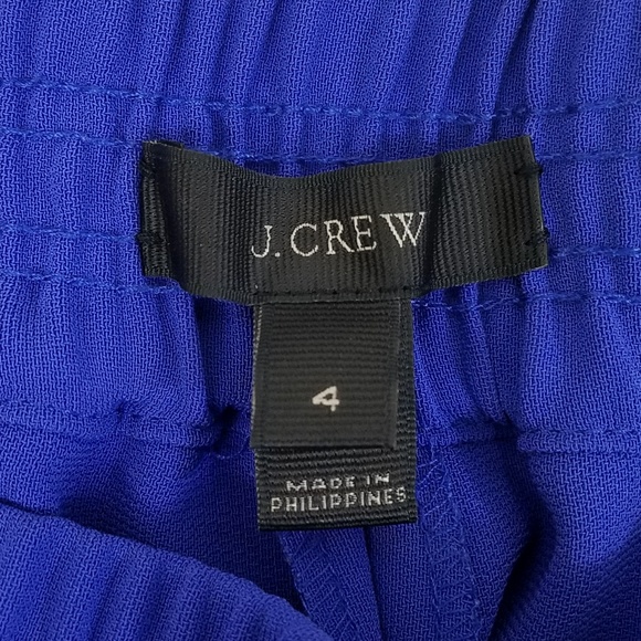 J. Crew Colbalt Blue Dressy Track Shorts Elastic Waist Size 4 - Picture 4 of 5